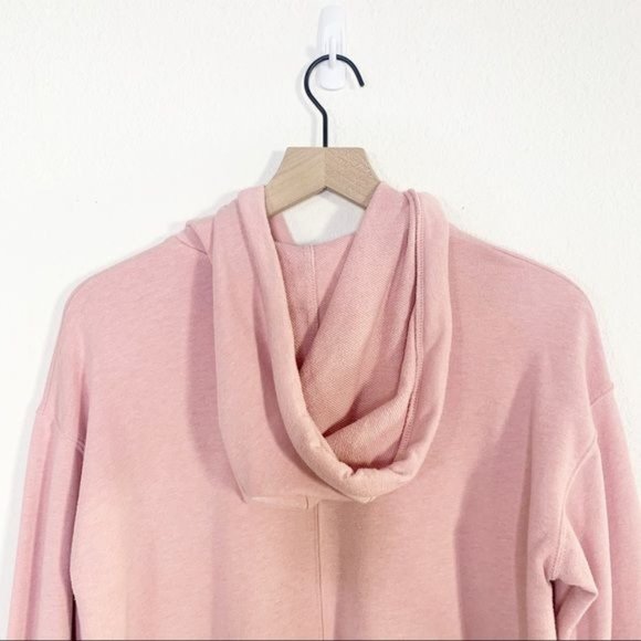 Madewell Pink Long Bell Sleeve Hoodie Drawstring Sweatshirt XS - Picture 7 of 11